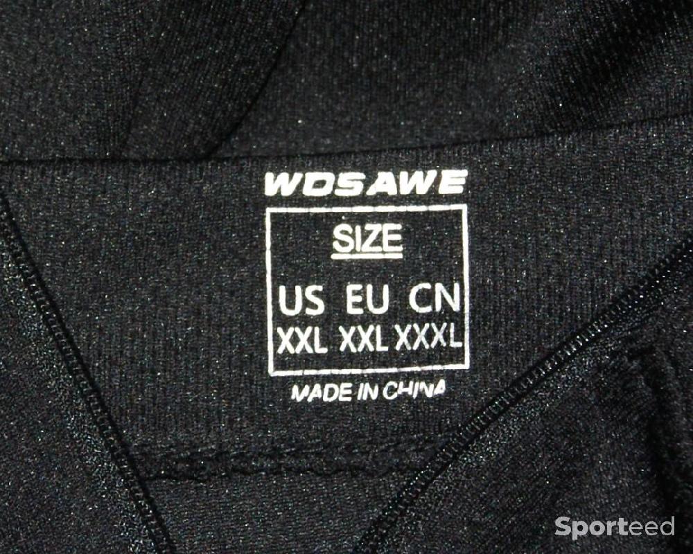 Vélo route - Maillot vélo manches longues - marque 'WOSAWE' - xxl - noir/blanc - photo 3