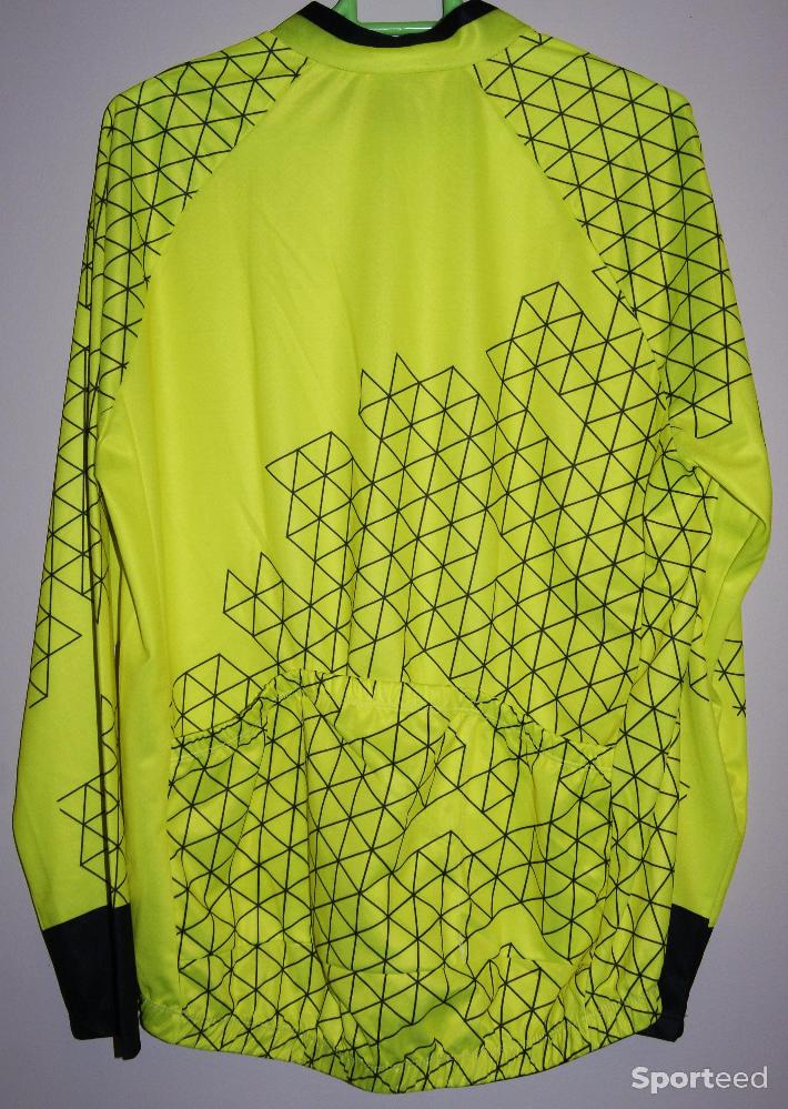 Vélo route - Maillot vélo manches longues - marque 'MV' - xxl - jaune/noir - photo 2