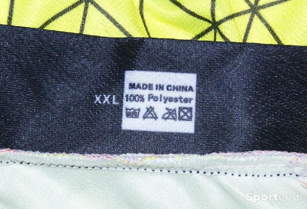 Vélo route - Maillot vélo manches longues - marque 'MV' - xxl - jaune/noir - photo 3