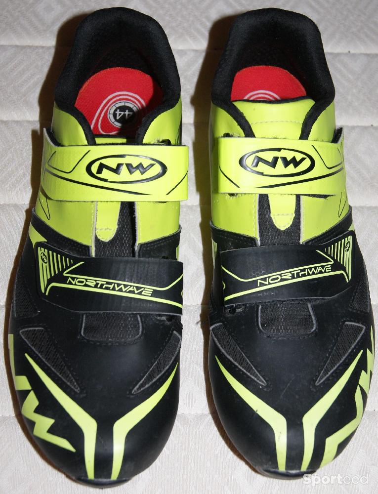 Vélo tout terrain - VTT - Chaussures vtt - 'NORTHWAVE' - modèle ' SPIKE EVO' - 44 - jaune et noir - photo 1