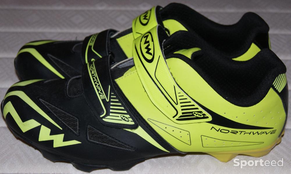 Vélo tout terrain - VTT - Chaussures vtt - 'NORTHWAVE' - modèle ' SPIKE EVO' - 44 - jaune et noir - photo 3
