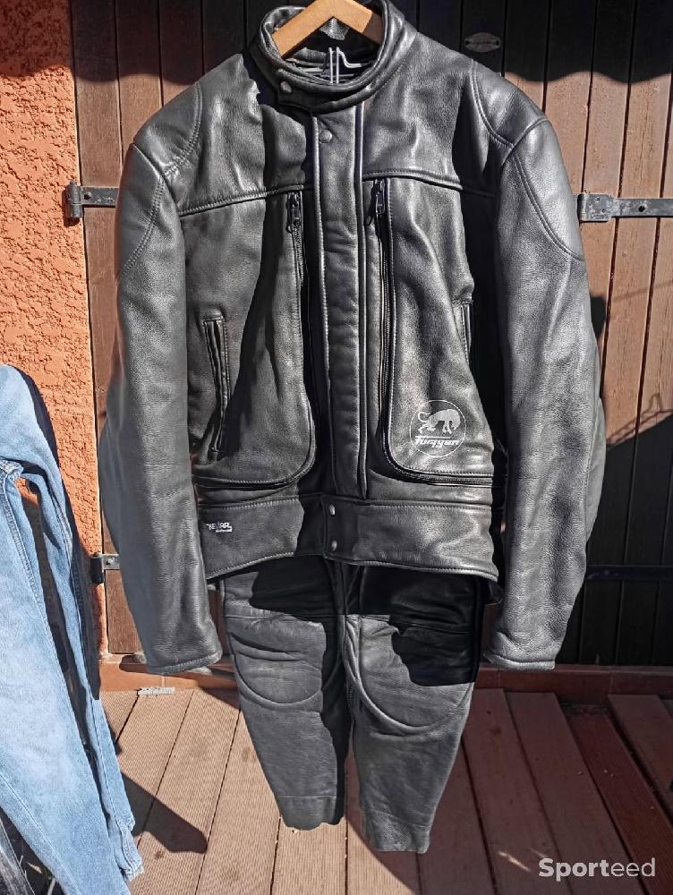 Moto route - Blouson  et Pantalon Cuir Intégral Furygan – Héritage Racing & Élégance Française - photo 1