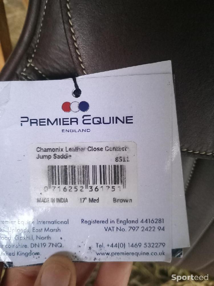 Equitation - Selle Chamonix premiere equine cuir neuve  - photo 2