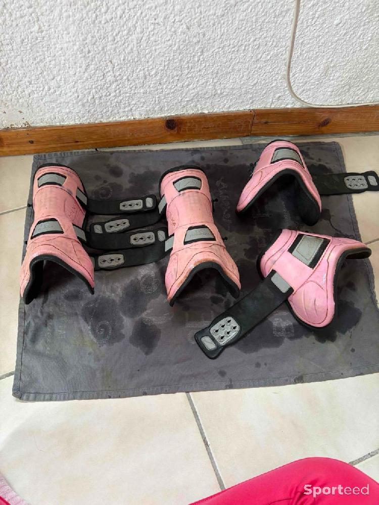 Equitation - Guêtres + Protège-boulets HEXA rose – matière imperméable, facile à nettoyer - photo 1
