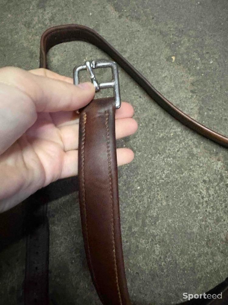 Equitation - Étrivières Bruno Delgrange en cuir havane 135cm - photo 2
