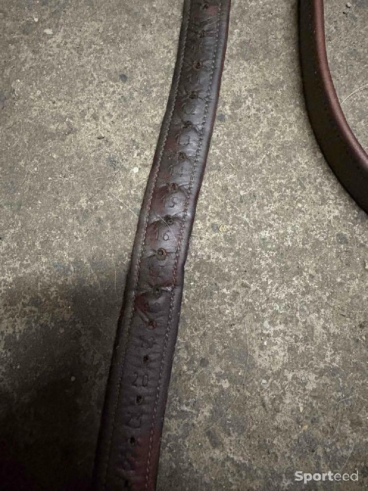 Equitation - Étrivières Bruno Delgrange en cuir havane 135cm - photo 5