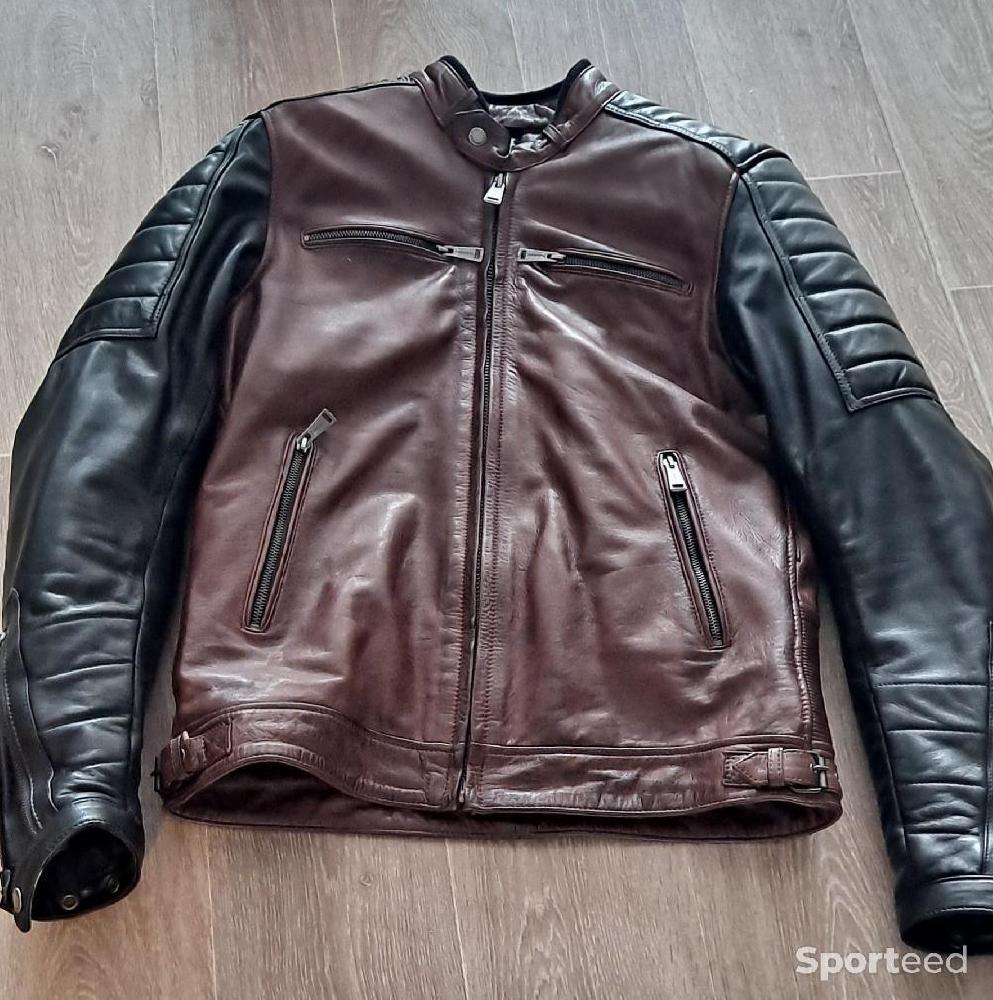 Moto route - Blouson cuir moto helstons - photo 3