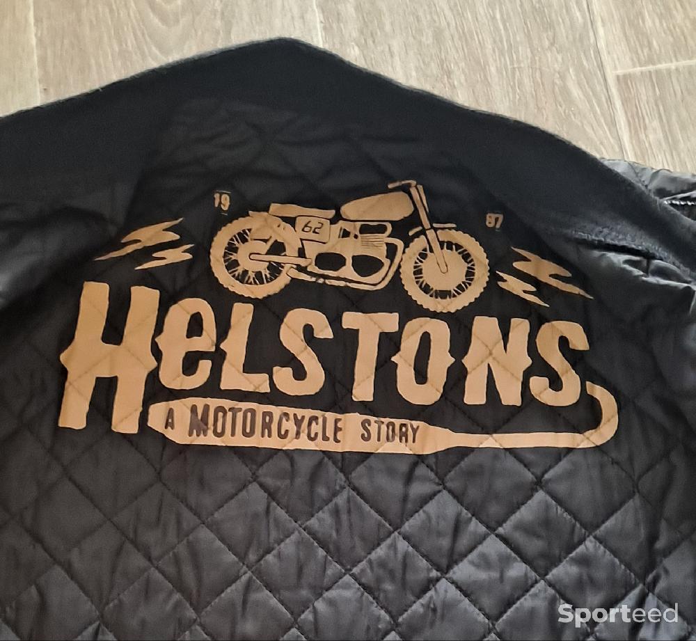 Moto route - Blouson cuir moto helstons - photo 4