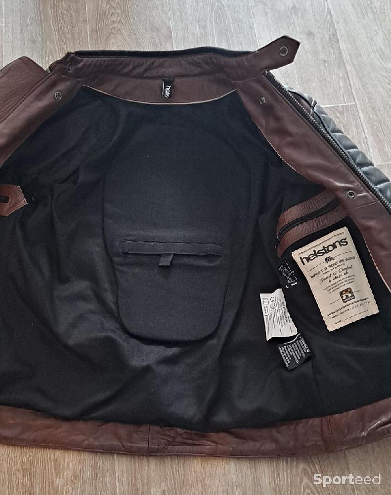 Moto route - Blouson cuir moto helstons - photo 5