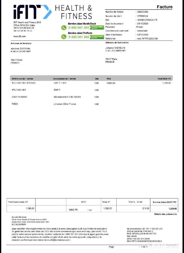 Marche athlétique - Tapis de course Nordictrack EXP 7i - photo 3
