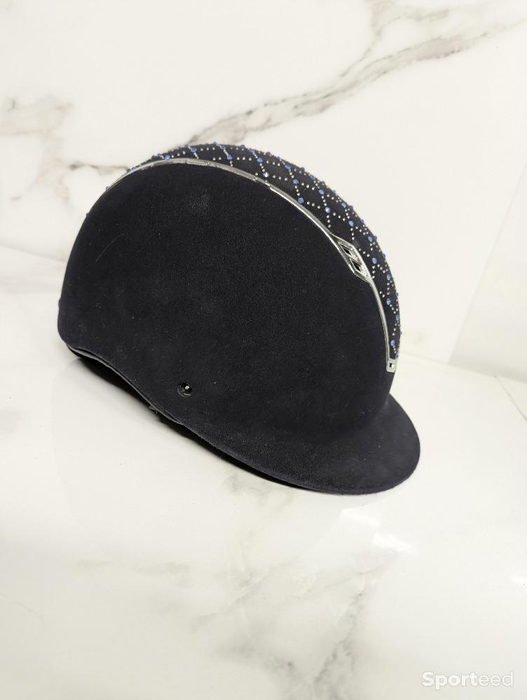 Equitation - Bombe d'équitation strass bleu - photo 4