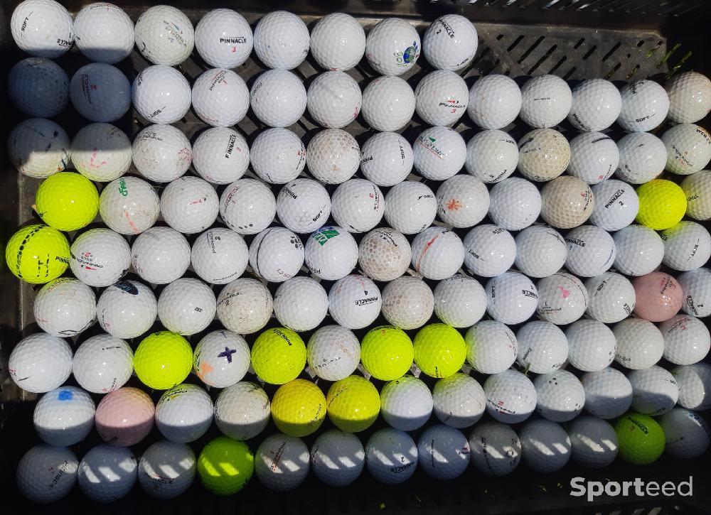 Golf - Lot de 113 balles de golf d'occasion blanches/couleurs Pinnacle - photo 1