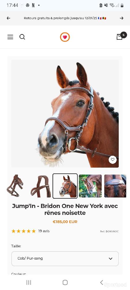 Equitation - Bridon One New York taille Cob - photo 1