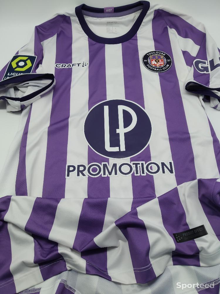 Football - Maillot Porté et Signé par Aron Donnum - Toulouse FC - photo 4