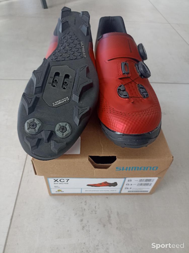 Vélo tout terrain - VTT - Chaussures VTT Shimano XC7 Rouge - SHIMANO - photo 1