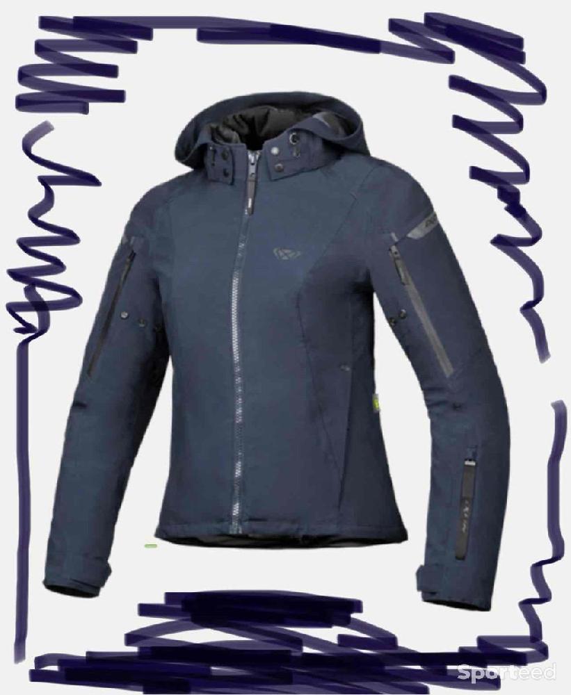 Moto route - Blouson moto hiver femme Ixon Burning bleu marine, Neuf, XS - photo 2