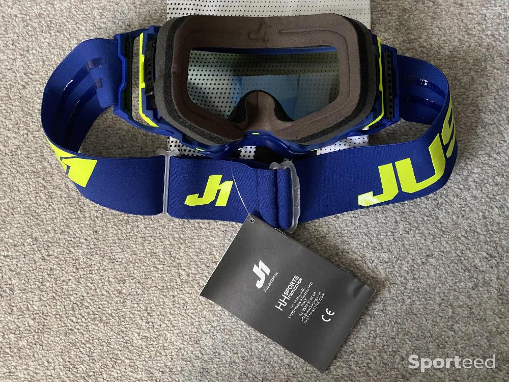 Moto cross - Masque Motocross offroad enduro JUST1 Nerve Absolute Fluo Jaune/Bleu - photo 3