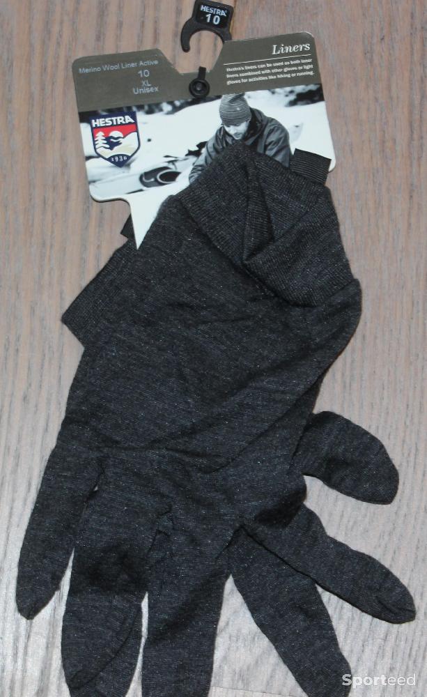 Ski alpin - Gants Hestra Merino Wool Liner Active Noir 10 - Neuf avec Étiquette - photo 1