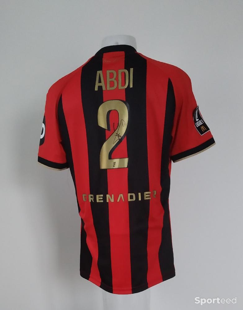 Football - Maillot Porté/Signé/Certifié d'Ali Abdi OGC Nice - photo 2