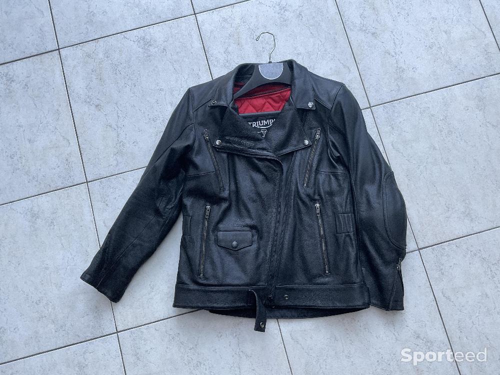 Moto route - Blouson cuir triumph  - photo 1