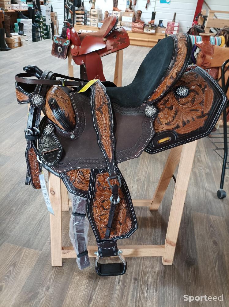 Equitation - selle western + filet+ collier  Double T Saddlery - photo 1