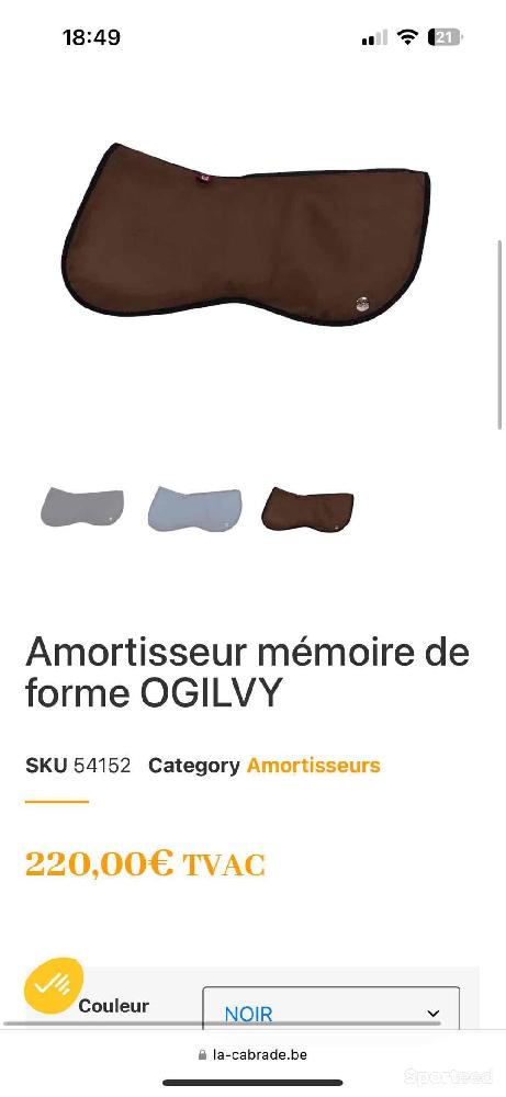 Equitation - Amortisseur à mémoire de forme ogilvy  - photo 2