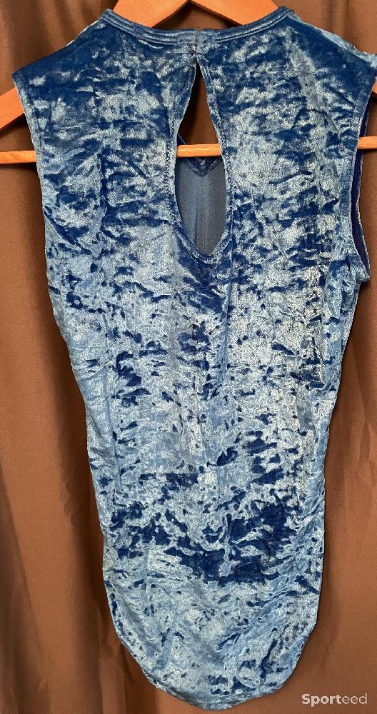 Gymnastique - Justaucorps 9.9 velours bleu T2 - photo 2