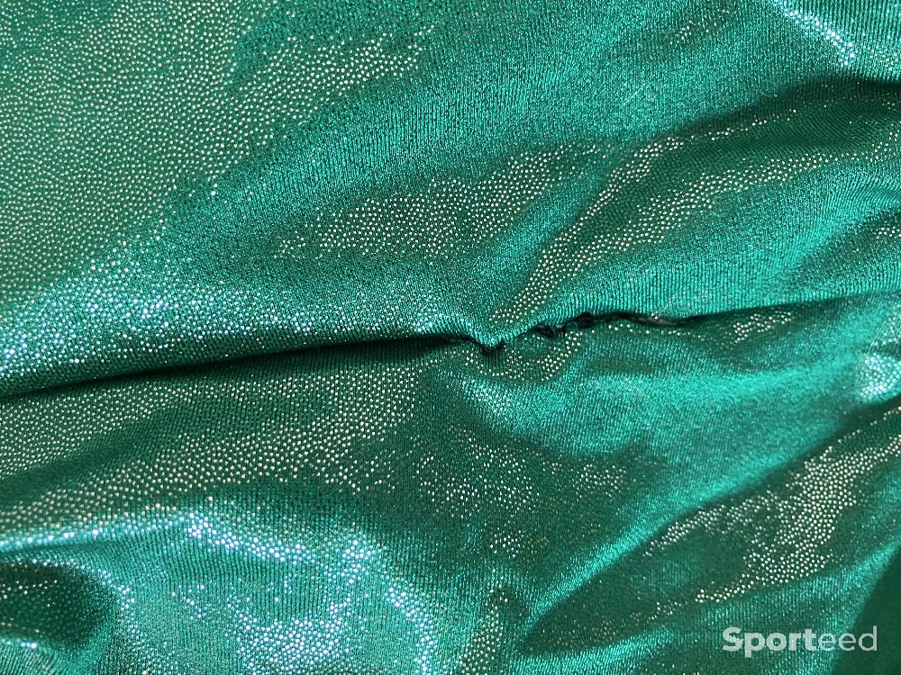 Gymnastique - Justaucorps 9.9 lycra pailleté vert T2 - photo 4